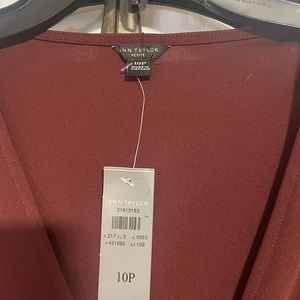 Ann Taylor maroon wrap dress